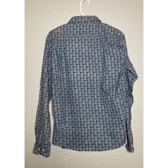 Vintage Rugby University Shirt Men's Large Blue Pineapple All Over Print - Picture 3 of 4